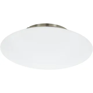 EGLO connect LED Deckenleuchte Frattina-C, 1 flammige Deckenlampe aus Stahl und Kunststoff in Nickel-Matt, Weiß, Farbtemperaturwechsel (warm, neutral, kalt), RGB, dimmbar