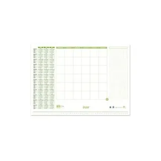 Ursus Schreibtischunterlage weiß/grün Papier 52,5 x 37,5 cm, 30 Blatt