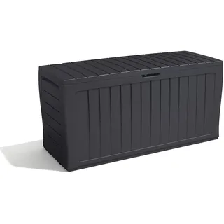Keter Marvel Plus Aufbewahrungsbox, 270L Fassungsvermögen, wetterfest & langlebig, Sitzgelegenheit für 2 Personen, Grau, ideal für Garten, Terrasse & Balkon