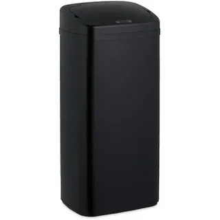 Relaxdays Sensor-Mülleimer 40 l Schwarz