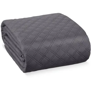 Beautissu Tagesdecke Olivia 220/240 cm Anthrazit , Textil , 220x240 cm , Heimtextilien, Bettwäsche & Leintücher, Tagesdecken