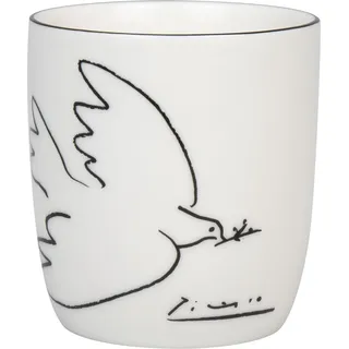Konitz Becher Picasso - Colombe de la paix | 230 ml Becher aus Porzellan – spülmaschinengeeignet & mikrowellengeeignet; für Kaffee, Tee & Kakao