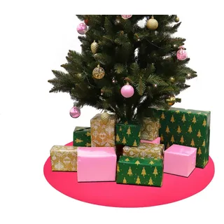 Primaflor-Ideen in Textil Baumteppich »Weihnachtsbaum & Adventskranz Unterlage "REVExpo", Made in Belgium« rund 5 mm Höhe in 3 Größen, Uni-Farben, Filzunterlage, rutschsicher, Weihnachten, pink