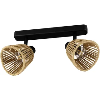 EGLO Deckenleuchte "KEELBY Spotlampe - Stahl - E14 - 2X40W - IP20", schwarz, 2, H: 14cm, 1 Stk., Leuchten, Deckenlampe, Deckenstrahler, Strahler, L30 x B4,5 x H14 cm, Deckenleuchte