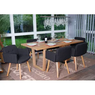 MCW Esszimmerstuhl Dunkelgrau 6er Set