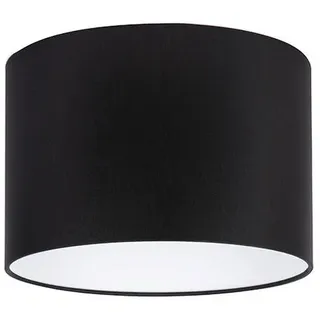 Leuchtenschirm , Schwarz , Metall, Textil , zylindrisch , E27 , 24 cm , Lampen & Leuchten, Leuchtenzubehör, Lampenschirme