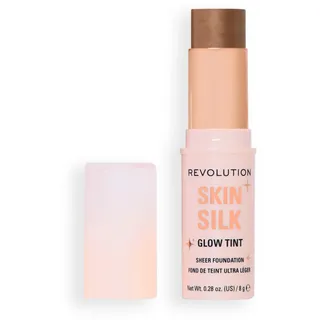Revolution Skin Silk Glow Tint Transparenter Foundation Stick – Für Strahlende Haut, Kaschiert Unreinheiten & Glättet Feine Linien, Farbton Dark Neutral Cool, 8g