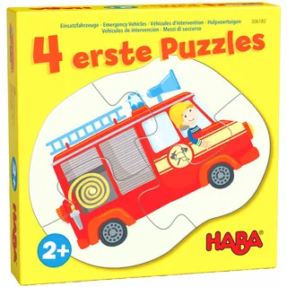 HABA 4 erste Puzzles, Einsatzfahrzeuge (Kinderpuzzle)