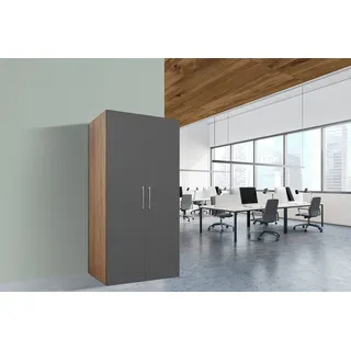 Respekta Küche Büroküche Miniküche Singleküche Eiche Grau Peter 104 cm