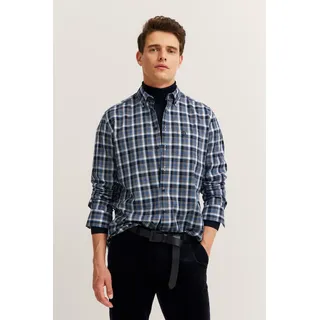 bugatti Langarmhemd »Modern Fit«, kariert mit Brusttasche & Easy-Care