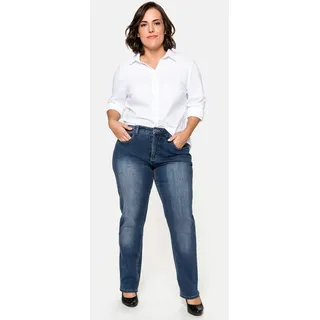 Sheego Stretch-Jeans »Shaping-Jeans Bauch-weg-Effekt«, Bauch-weg-Effekt, blau