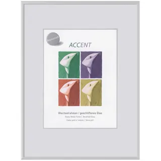 Nielsen Bilderrahmen , Silberfarben , Metall , rechteckig , 40x50 cm , Bilder & Rahmen, Bilderrahmen, Bilderrahmen & Fotorahmen