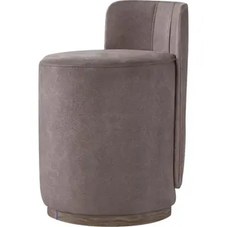 Design Sessel Bank Luxus Ottomane Schminktisch Hocker Runder Polster Stuhl Neu - Braun