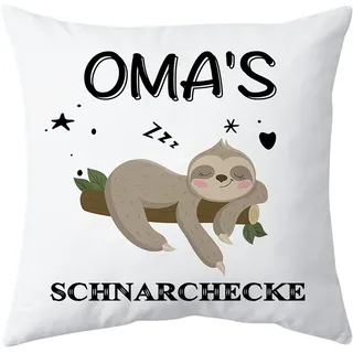 Shoppawhile Oma Geschenk Oma Geburtstagsgeschenk Muttertag Weihnachten Geschenk Faultier Weiß Kissenbezug 45x45cm Muttertagsgeschenk