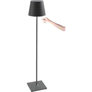 Zafferano -  Poldina Pro XXL Dunkelgraue LED-Lampe wiederaufladbar und dimmbar 150 cm mit Akku bis zu 12 Stunden - Grau