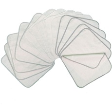 avo+cado Einlagige Flanellwaschlappen aus Bio-Baumwolle - 15 Stück - Mehrweg Baby Waschlappen als Ersatz für Feuchttücher (Farbe: Grau)