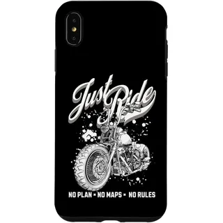 Hülle für iPhone XS Max Just Ride Motorrad-Grafik, Cruiser-Design, Vicla Chopper