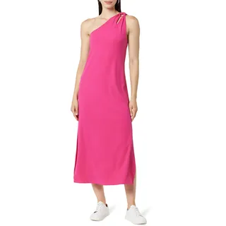 The Drop Damen Mickey Loose-fit One-shoulder Cutout Rib Knit Maxi Dress, Rosa, M