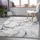 Berlin 160x220 cm Moderner Designerteppich in Marmor Optik Kurzflor Wohnzimmerteppich