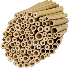 Belle Vous Natürliche Bambus Stangen (100er Pack) - L10 x B0,9cm - Starke Hochwertige Stäbe - Kunst & Handwerk - Garten Pflanzstäbe Holz Unterstützung Stäbe für Pflanzen & DIY Rohre