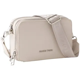 Umhängetasche MARCO TOZZI, Damen, Gr. B/H/T: 19cm x 12,5cm x 6cm, beige, Lederimitat, unifarben, Taschen Umhängetasche, Damen Kamerabag, Schultertasche mit Kartensteckfächern