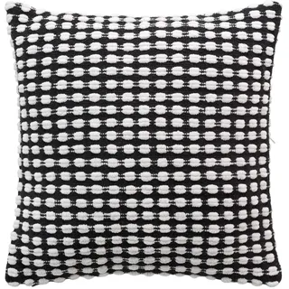 Douceur d'Intérieur Greta Kissenbezug (40 x 40 cm), Schwarz, Baumwolle mit Chenille-Garn