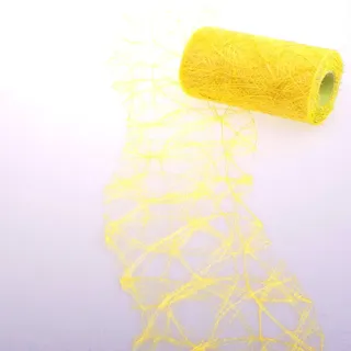 Deko AS GmbH Sizoweb Tischband Wellenschnitt gelb ca. 12,5 cm Rolle 25 Meter 64W 010-R