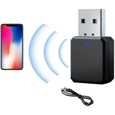 Swetup USB Bluetooth Adapter Auto, USB Bluetooth EmpfäNger 5.1 mit 3.5mm Audiokabel, Audio Receiver, AUX/USB Dual Ausgang, Bluetooth Sender und Empfänger für TV, Kopfhörer, Stereoanlage und Auto