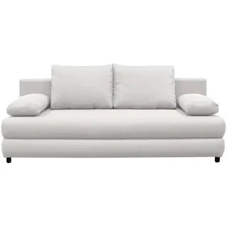 P & B Schlafsofa , Weiß , Textil , Füllung: Schaumstoff,Schaumstoff , 206x87x88 cm , Made in Eu , Wohnzimmer, Sofas & Couches, Schlafsofas, Sonstige Schlafsofas
