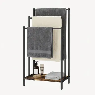 Relaxdays Handtuchständer Stehend Schwarz