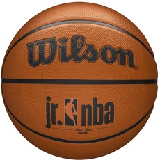 Wilson Basketball JR NBA DRV, Outdoor, Gummi, Größe: 4, Braun