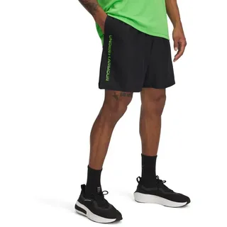Under Armour Tech Woven Wordmark Kurze Hose - Black / Cyber Green - M
