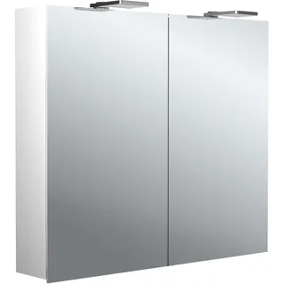 emco pure 2 style LED-Lichtspiegelschrank mit Aufsatzstrahlern, 2 Türen, 800x711x153mm, 979705303