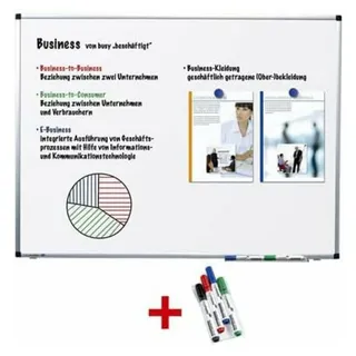Legamaster Whiteboard PREMIUM 100,0 x 75,0 cm weiß spezialbeschichteter Stahl + GRATIS 4 Boardmarker TZ 100 farbsortiert