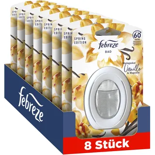 Febreze Madagaskar Vanille Bad Lufterfrischer 8x, kontinuierliche Geruchsbekämpfung und -verhinderung