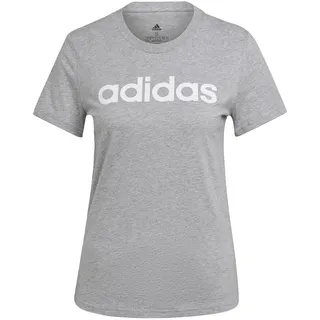 Adidas Loungewear Essentials Slim Logo T-Shirt Medium Grey Heather / White M