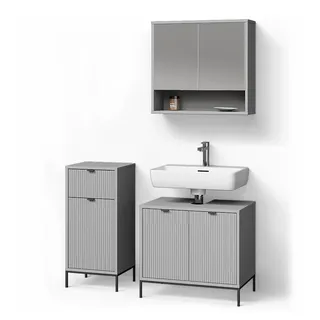 livinity® Aterno 3-tlg. Grau