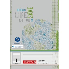 Bild von Schulheft Recycling Lineatur 1 liniert DIN A5 16 Blatt