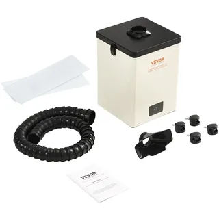 Vevor Lötrauchabsaugung 150W Schweißrauchabsauger 332 m3/h Mini Desktop Lötrauchabsorber 5800U/min 3-Stufen-Filter Lötrauch Absaugung für Lötstation Schweißarbeiten