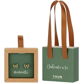 THUN - Ohrstecker mit grüner Schleife