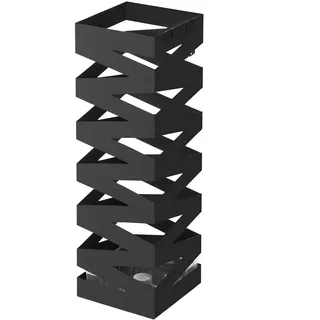 Songmics Rainold Schirmständer 15,5 x 15,5 x 49 schwarz