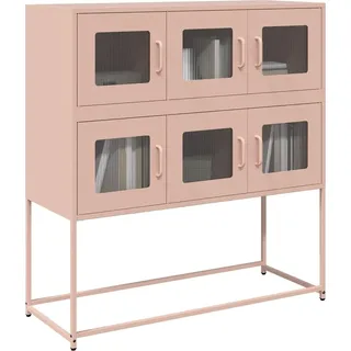 vidaXL Sideboard Rosa 100,5x39x107 cm Kaltgewalzter Stahl - Rosa