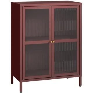 [en.casa] Sideboard Säkylä 84 x 64 x 35 cm Bordeauxrot