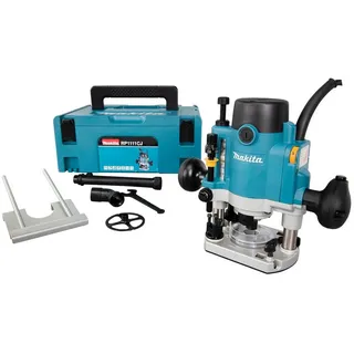 Makita RP1111CJ Oberfräse inkl. Tiefenanschlag/Parallelanschlag/Absaugstutzen
