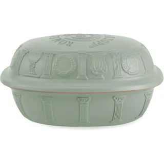 ROMERTOPF Römertopf Bräter 40 Jahre JUBILÄUM Grün für 6 Personen - 3,5 Liter Schmortopf mit Deckel aus Keramik - Zum Schmoren, Braten und Dampfgaren - Backofengeeignet