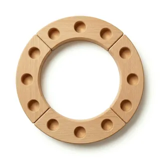 Geburtstagsring Kerzenkranz Holz hell Geburtstagskerzenhalter Kerzenhalter für Geburtstagstisch Deko Kleiner Kerzenring für Geburtstagskerzen Jahreszeitenring Tischdekoration für Kindergeburtstag