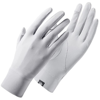 Antcher Damen UV Sonnenschutz Handschuhe, Eisseide, Sonnenschutz, Fingerlose Handschuhe, Vollfinger, Touchscreen, rutschfeste Handschuhe, Wandern, Radfahren, Handschuhe (Grau)