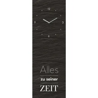 Wanduhr , Multicolor , Glas , 20x60x3.1 cm , Dekoration, Uhren, Wanduhren
