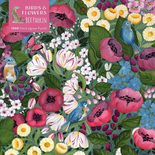 Puzzle - Bex Parkin, Vögel mit Blumen: Unser faszinierendes, hochwertiges 1.000-teiliges Puzzle (73,5 cm x 51,0 cm) in Stabiler Kartonverpackung