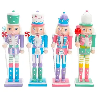 OUNONA Weihnachts-Nussknacker Figur Holz 18 Zoll Nussknacker Soldat Dekoration Für Festliche Weihnachtsdeko Und Party Tischdekoration